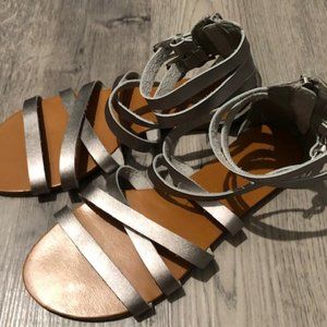 Bamboo Strappy Zip Back Gladiator Sandals
